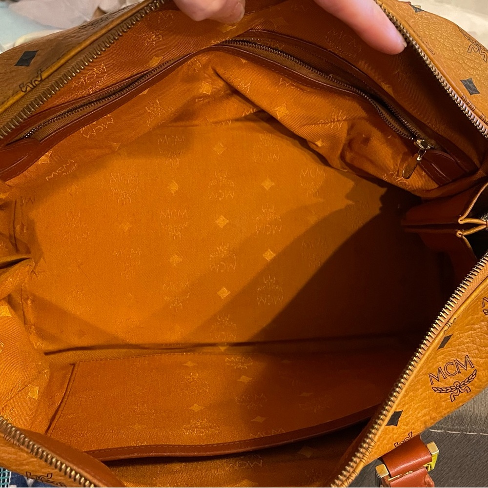 MCM Authentic Vintage Tan and Brown Visetos Handbag - Picture 11 of 16